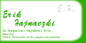 erik hajnaczki business card